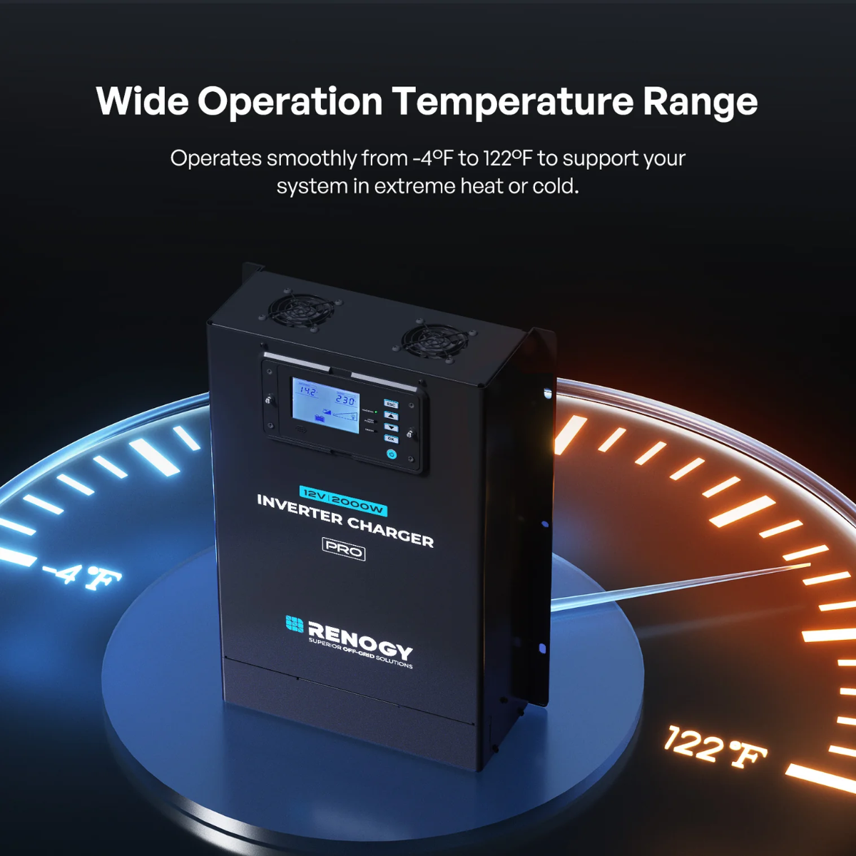 RENOGY PRO | 2000W/80A Inverter charger with RCD/MEN Built-in Comms