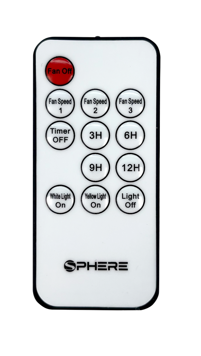 SPHERE VIENTO Fan & Light with USB A&C Outputs + Remote | BLACK