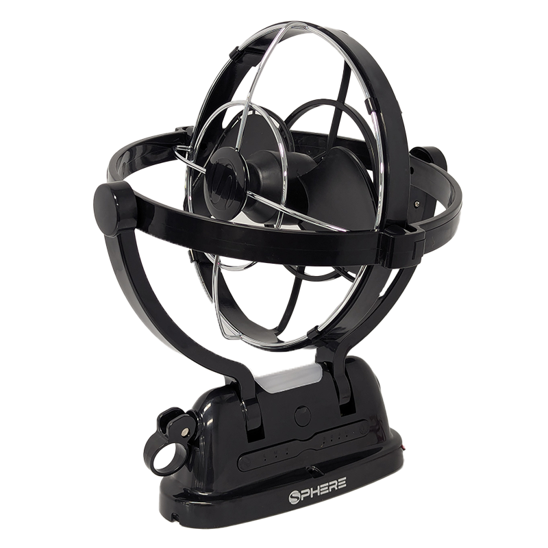 SPHERE VIENTO Fan & Light with USB A&C Outputs + Remote | BLACK