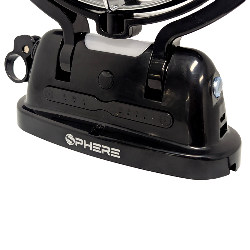 SPHERE VIENTO Fan & Light with USB A&C Outputs + Remote | BLACK