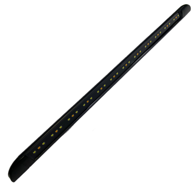 COAST RV Slimline 12V LED Awning Light | Dual Amber & White Light - Black 500mm x 23mm.