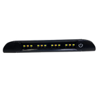 COAST RV 200mm Black Slimline LED Light with Switch - IP67 Amber & Std