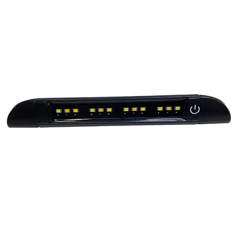 COAST RV 200mm Black Slimline LED Light with Switch - IP67 Amber & Std