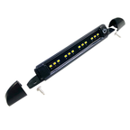 COAST RV 200mm Black Slimline LED Light with Switch - IP67 Amber & Std