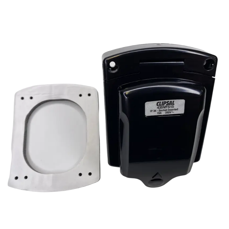 Clipsal Black External 15AMP Power Inlet