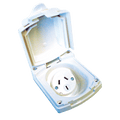 CLIPSAL (NEW STYLE) WHITE EXTERNAL 10 AMP POWER OUTLET