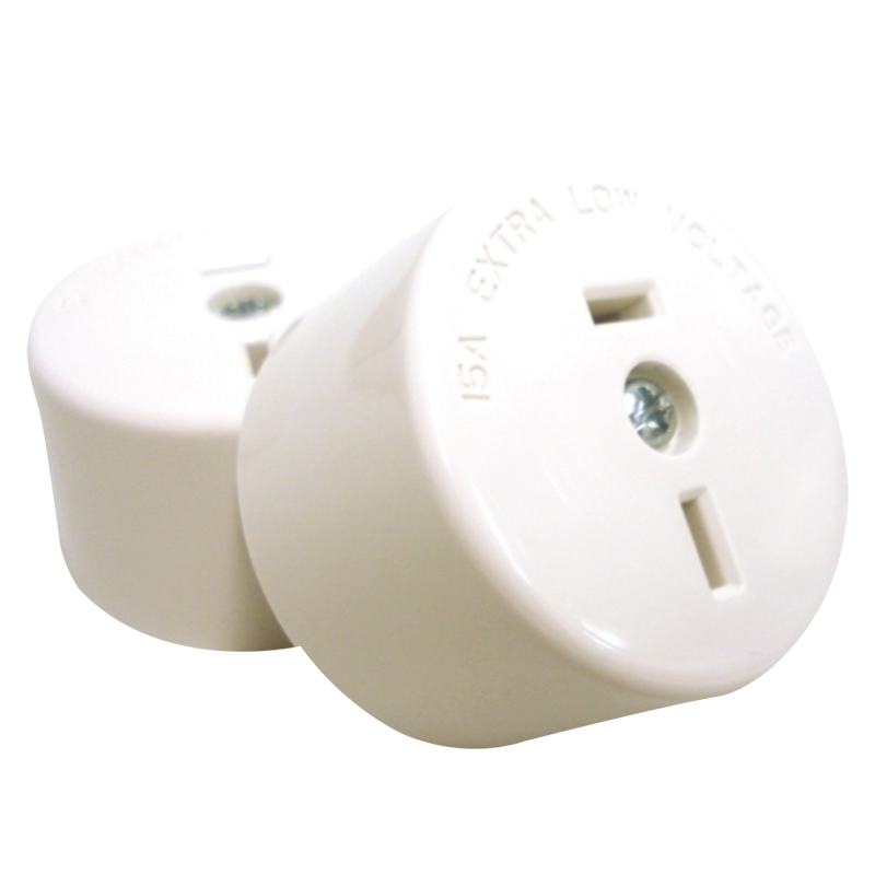 402/32 Fixed Polarity Socket White