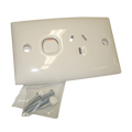 Single Power Point Double Pole 15D White
