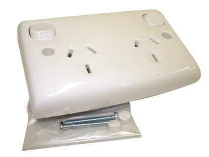 Double Power Point Double Pole 25D White