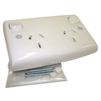Double Power Point Double Pole 25D White