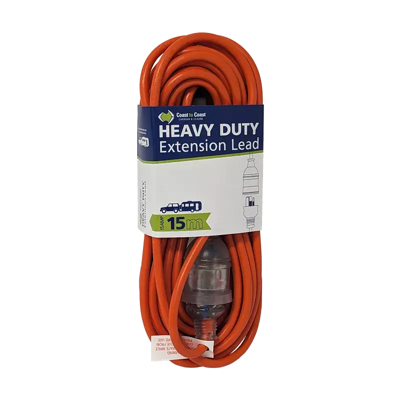Coast 15M/15AMP Heavy Duty Extension Lead - Led Equipped