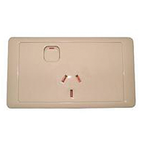 CMS SINGLE BEIGE 10AMP POWER OUTLET W/20AMP INSTALL COUPLERS. J16.1BG