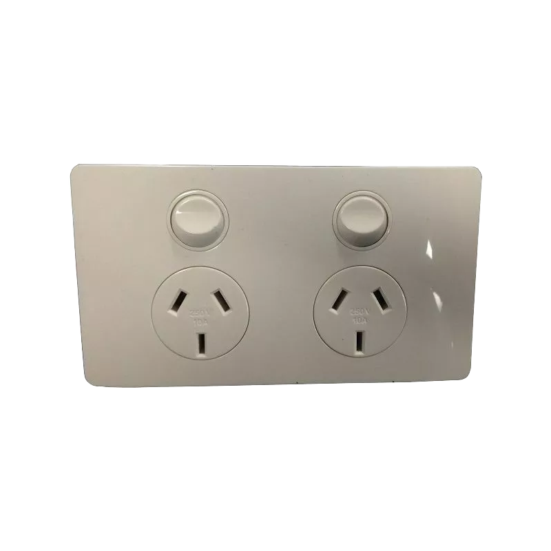 CMS Power Outlet Double Natural White