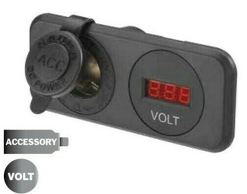 ACCESSORY SOCKET H/D AND 12/24V DC L.E.D VOLT METER