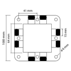 SPHERE Multiple Cable Entry Cover Plate. Black