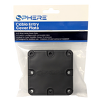 SPHERE Multiple Cable Entry Cover Plate. Black
