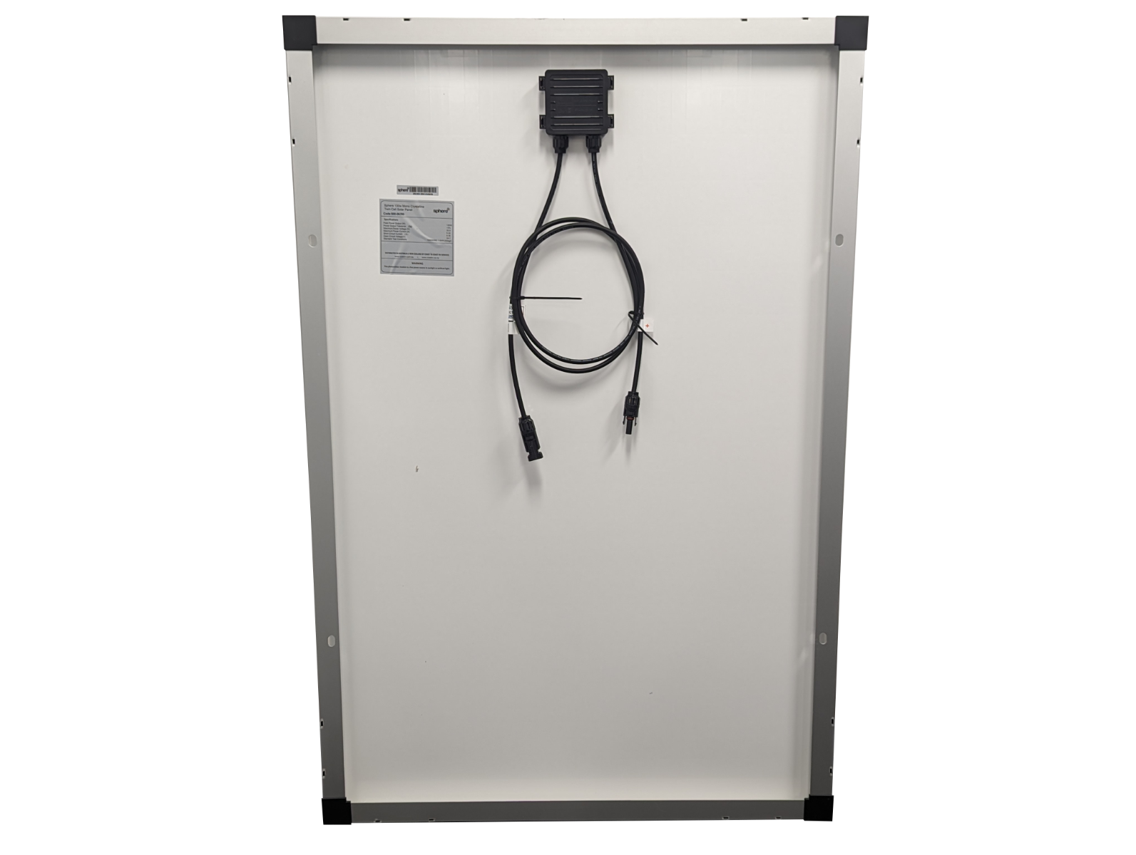 Sphere 130w Mono Crystalline Twin Cell Solar Panel. 670x1012x35mm