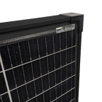Sphere 100w Mono Crystalline Twin Cell BLACK Solar Panel. 670x780x35mm