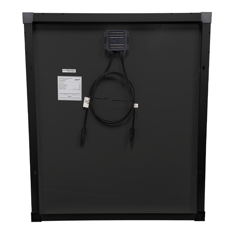Sphere 100w Mono Crystalline Twin Cell BLACK Solar Panel. 670x780x35mm