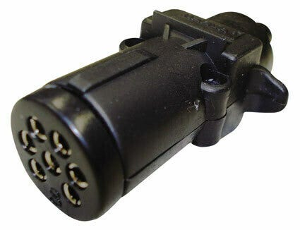 Narva Trailer Plug 7 Pin Small Round Plastic Blister Pack