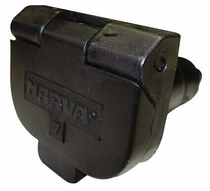 Narva Car Socket 7 Pin Small Round Plastic. Blister Pack.