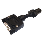 Narva Trailer Adaptor 7 Pin Flat Car To 7 Pin Round Van
