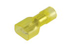 NARVA 6.3x0.8mm Trans-YELLOW Male Blade TERMINAL t/s 5-6mm - 50 Per Box. 56113