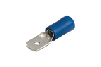 NARVA 6.3x0.8mm BLUE Flared Male Blade TERMINAL t/s 4mm - 100 Per Box. 56122