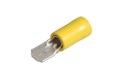 NARVA 6.3x0.8mm YELLOW Flared Male Blade TERMINAL t/s 5-6mm - 100 Per Box. 56124