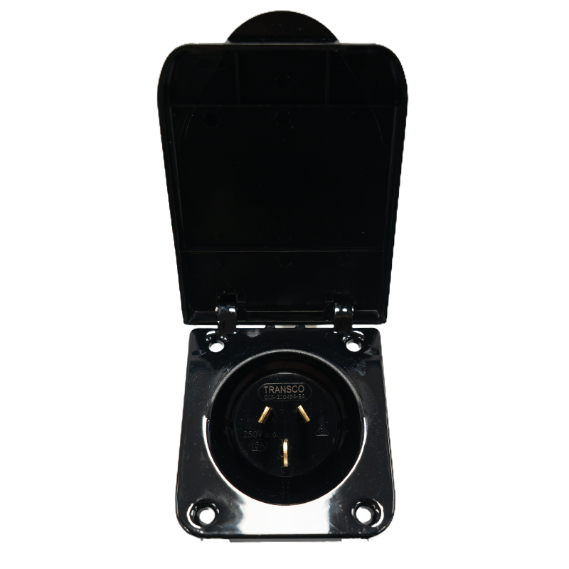 240V POWER INLET SOCKET 15A IN Black .IL15/B