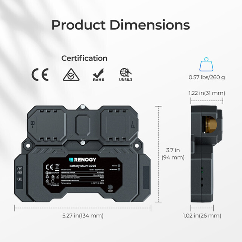 RENOGY CORE | Battery Shunt 300 (AU MODEL).