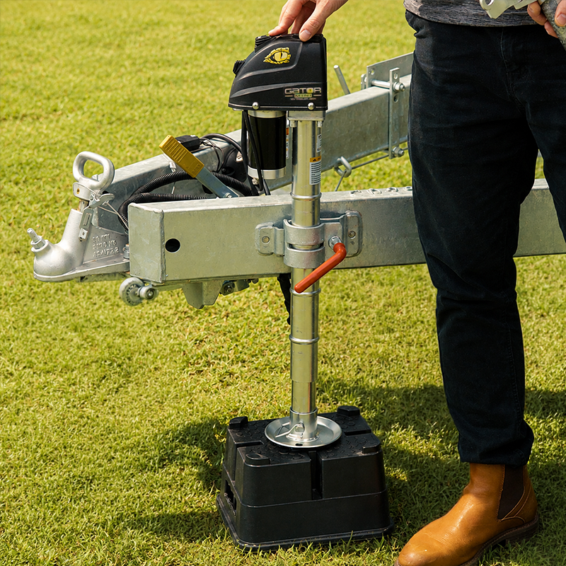 GATOR MINI 12V Trailer Jack - Fits Std AUS Jockey Wheel Clamps | 680KG Capacity