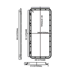 Coast Door 9 - Black 950mm x 415mm .C8550F | Chrome Locks
