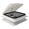 Coast RV 14x14 White Wind-Up Roof Vent With 12V FAN & LED