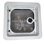 Coast RV 14x14 White Wind-Up Roof Vent With 12V FAN & LED
