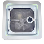 Coast RV 14x14 Black Wind-Up Roof Vent With 12V FAN & LED