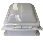 Coast RV 14x14 White Wind-Up Roof Vent With 12V FAN