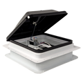 Coast RV 14x14 Black Wind-Up Roof Vent With 12V FAN & LED
