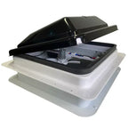 Coast RV 14x14 Black Wind-Up Roof Vent With 12V FAN & LED