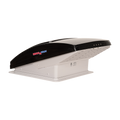 Maxxfan Deluxe - Smoke Rain Dome, T/Stat, Power Lift and Remote. 356x356mm