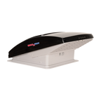 Maxxfan Deluxe - Smoke Rain Dome, T/Stat, Power Lift and Remote. 356x356mm