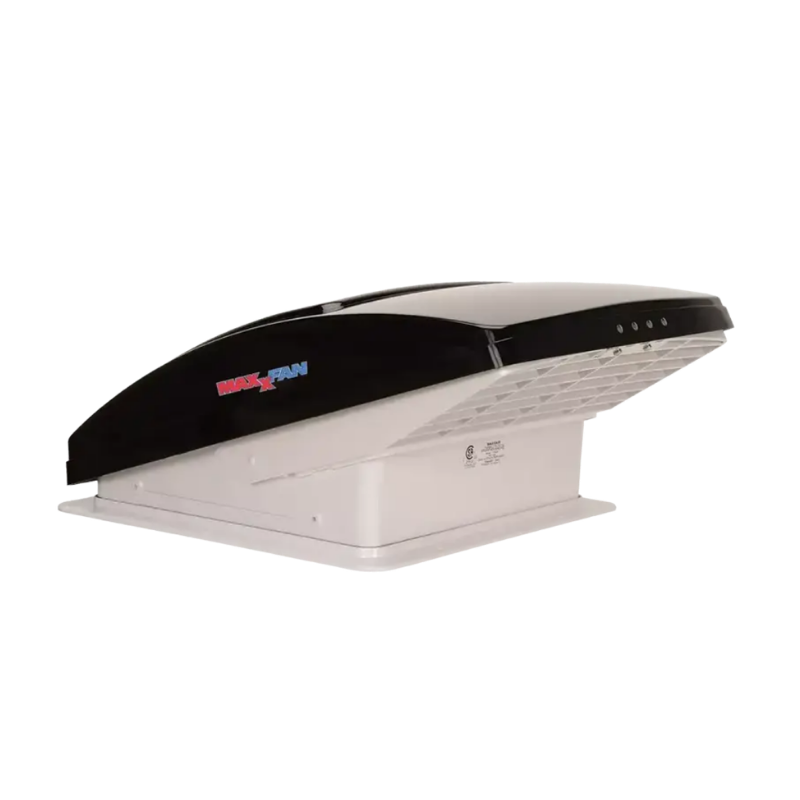 Maxxfan Deluxe - Smoke Rain Dome, T/Stat, Power Lift and Remote. 400x400mm. 00-07500KI40A