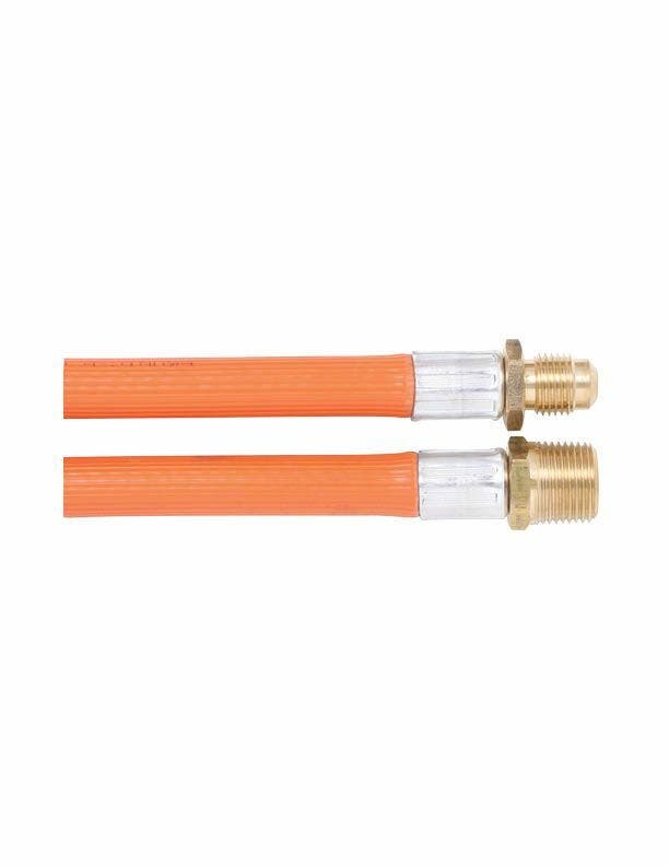 Gas hose - 6mm PVC, 5/16 SAE MF x 3/8 BSP M, 300mm