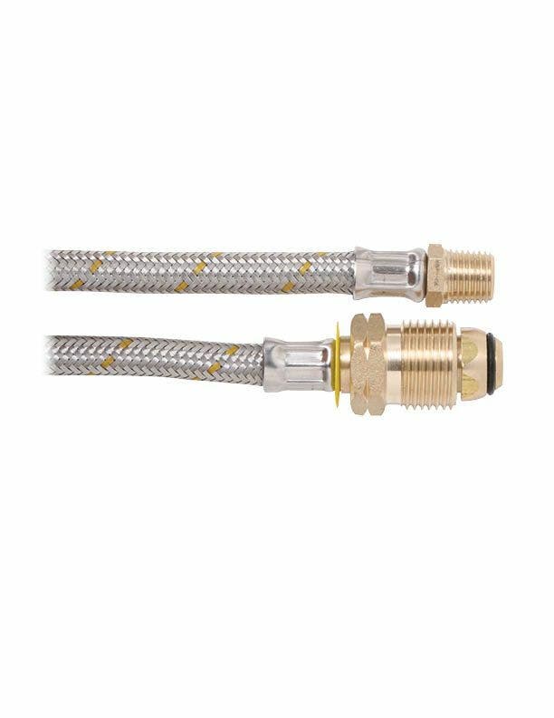 8mm S/S Flexible Hose 450mm For Single Bottle Kits