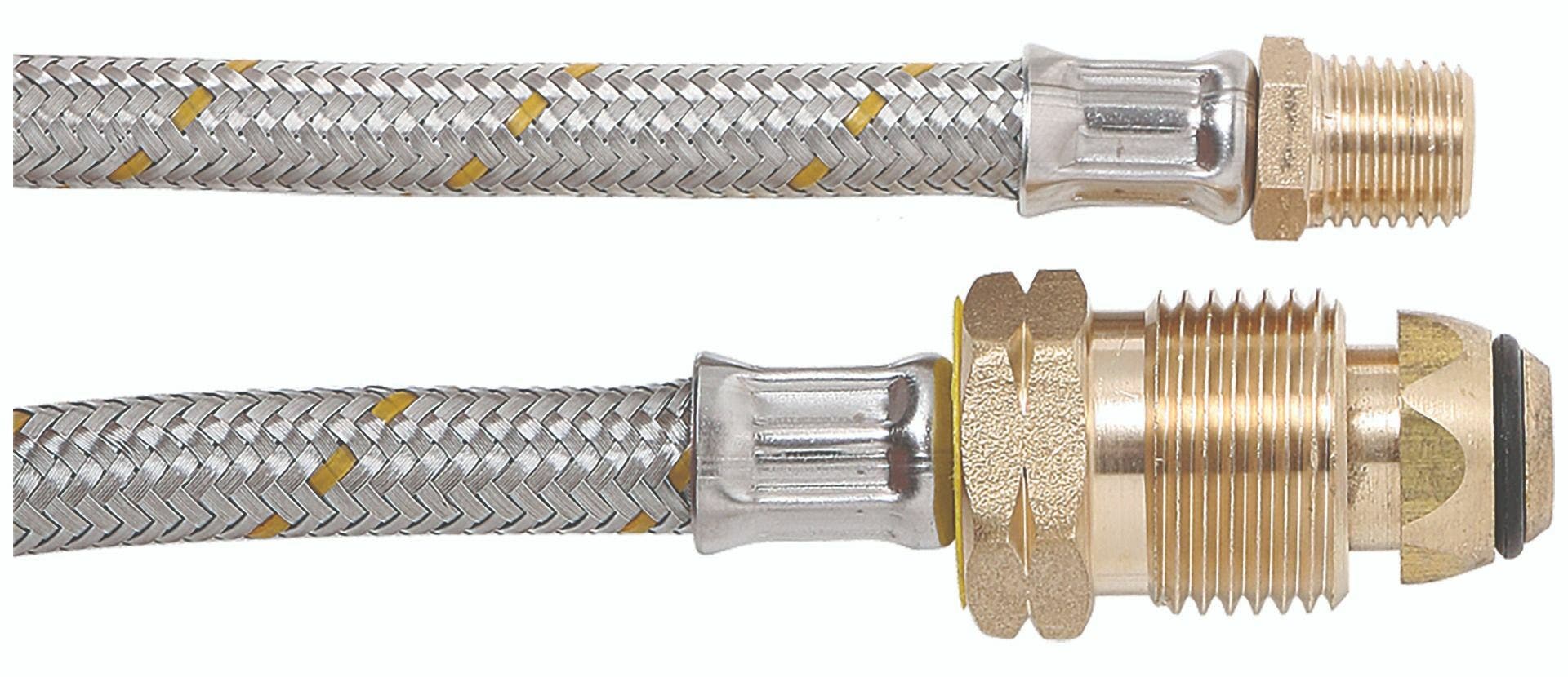 8mm S/S Flexible Hose 900mm For Double Bottle Kits