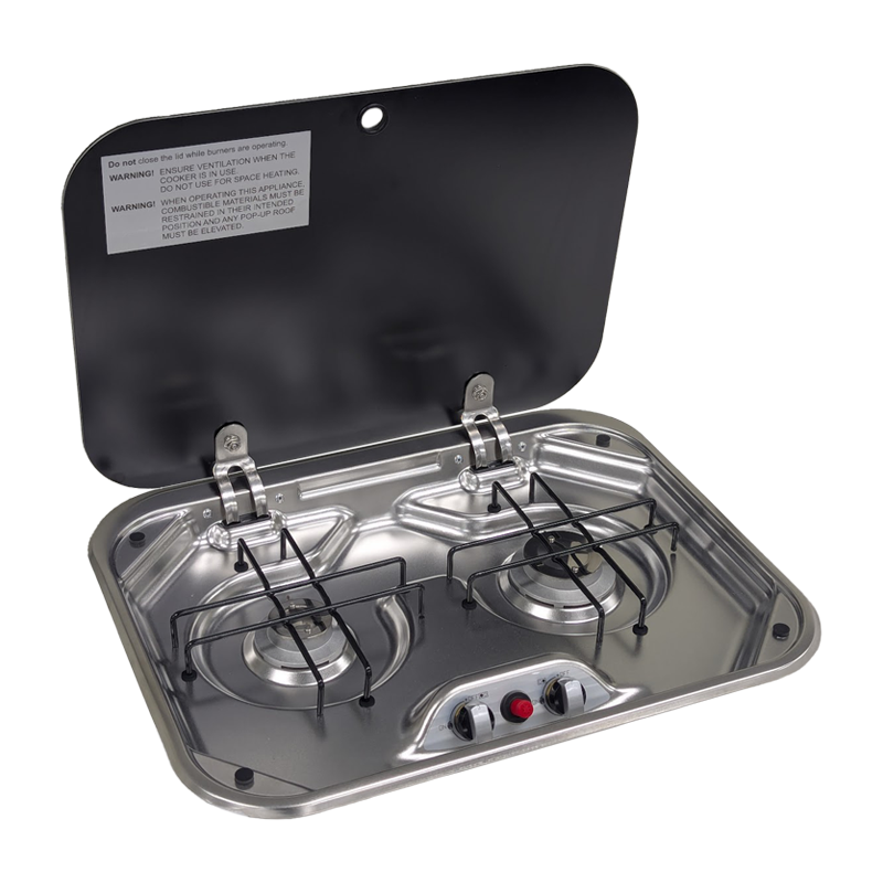 SPHERE 2BNR GAS Drop In Stove & Lid with Piezo Ignition - 480 x 370 x ...