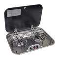 SPHERE 2BNR GAS Drop In Stove & Lid with Piezo Ignition - 480 x 370 x 50mm