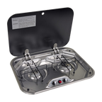 SPHERE 2BNR GAS Drop In Stove & Lid with Piezo Ignition - 480 x 370 x 50mm