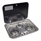 SPHERE 3BNR GAS Drop In Stove & Lid with 12V Ignition - 560 x 440 x 58mm