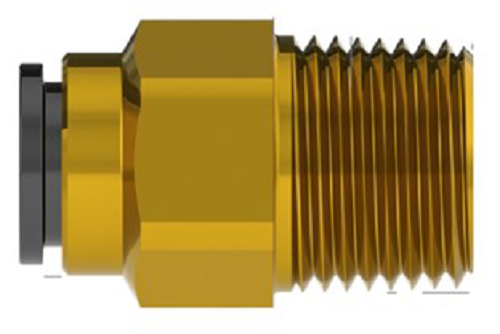 John Guest Brass Straight Adaptor (12mm x 1/2" NPT) For Suburban HWS Only